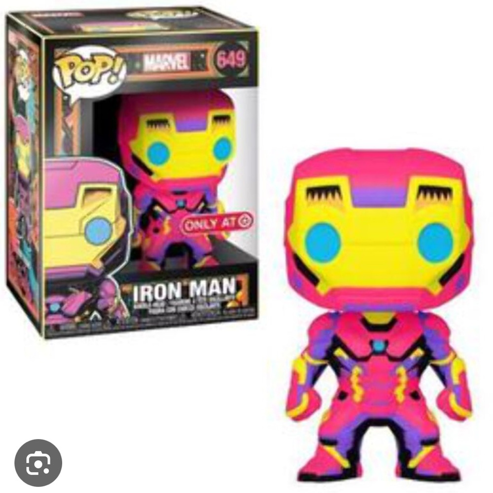 Funko Iron Man Pop Figure - Pink and Yellow
